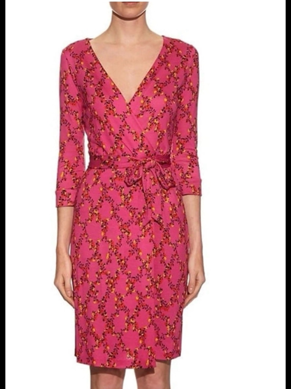 Floral Pink Wrap dress